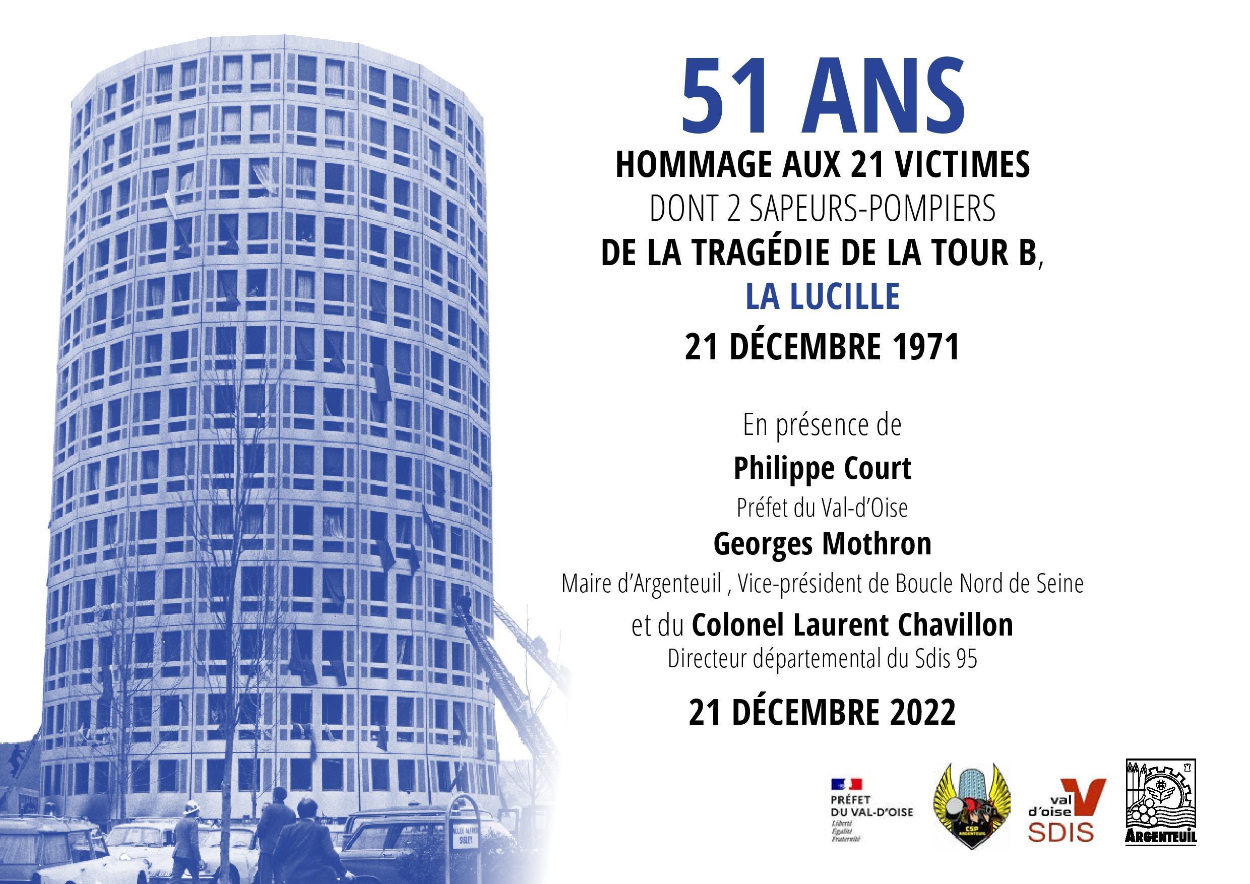 Hommage aux victimes de la tragédie de La Lucille Site de la ville d